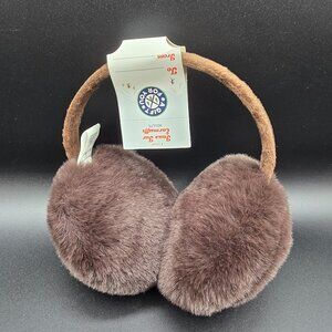 Bullseye’s Playground Brown Faux Fur Adult Earmuffs – NWT